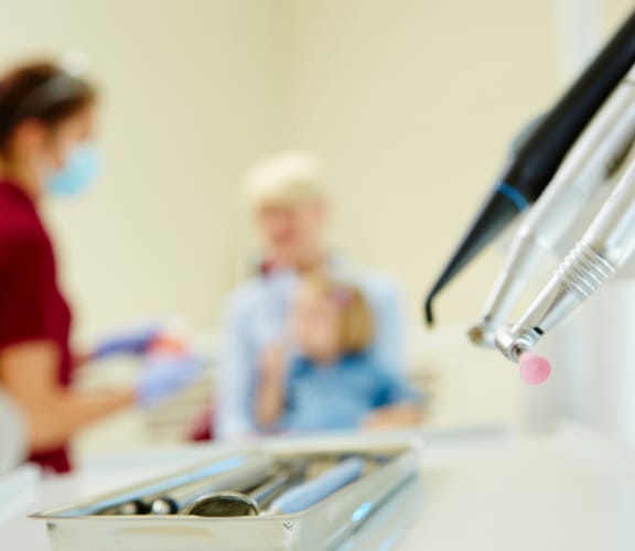 Close up of dental tools